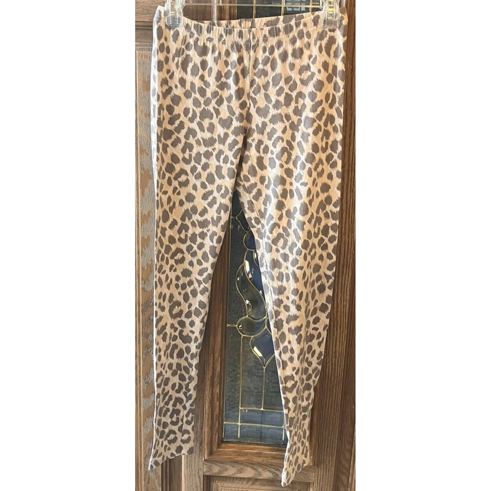 Old Navy‎ Legging Women's Size M Brown Animal Print Elastic Waist Leopard EUC